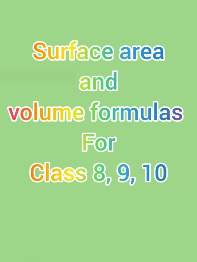 All Formulas of Surface Area and Volume