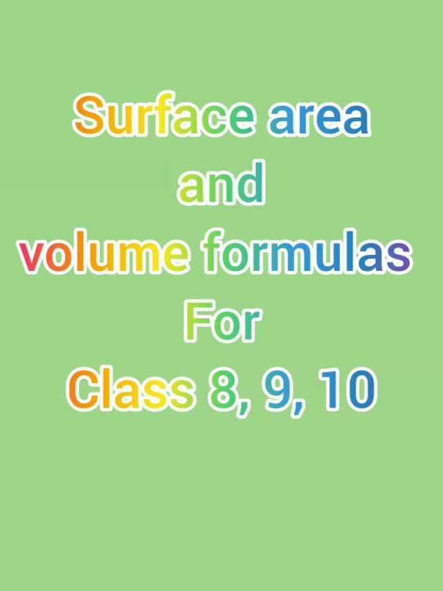 All Formulas of Surface Area and Volume