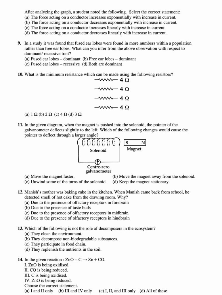 CBSE Class 10 Science sample paper for board exam 2023 with solutions

