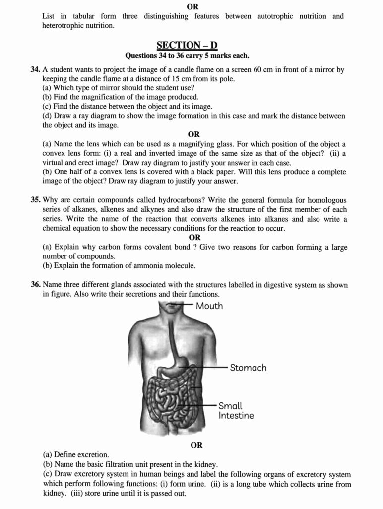 CBSE Class 10 Science sample paper for board exam 2023 with solutions

