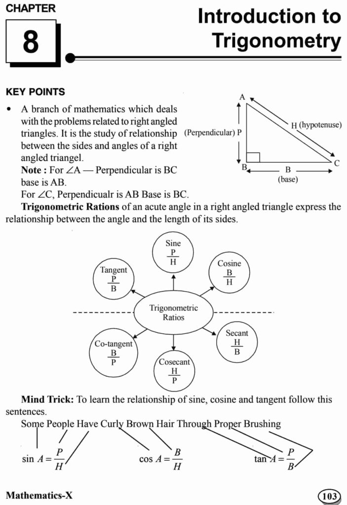 Important Questions for Class 10 Maths Chapter 8 Introduction to Trigonometry