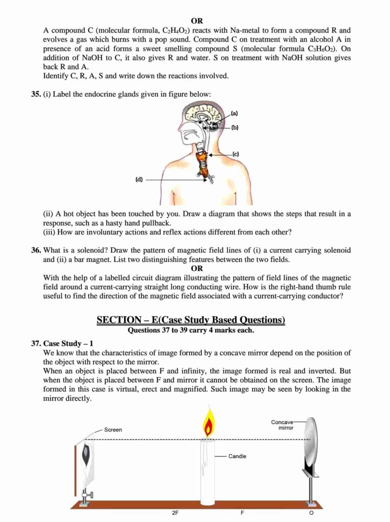 CBSE Class 10 Science sample paper for board exam 2023 with solutions