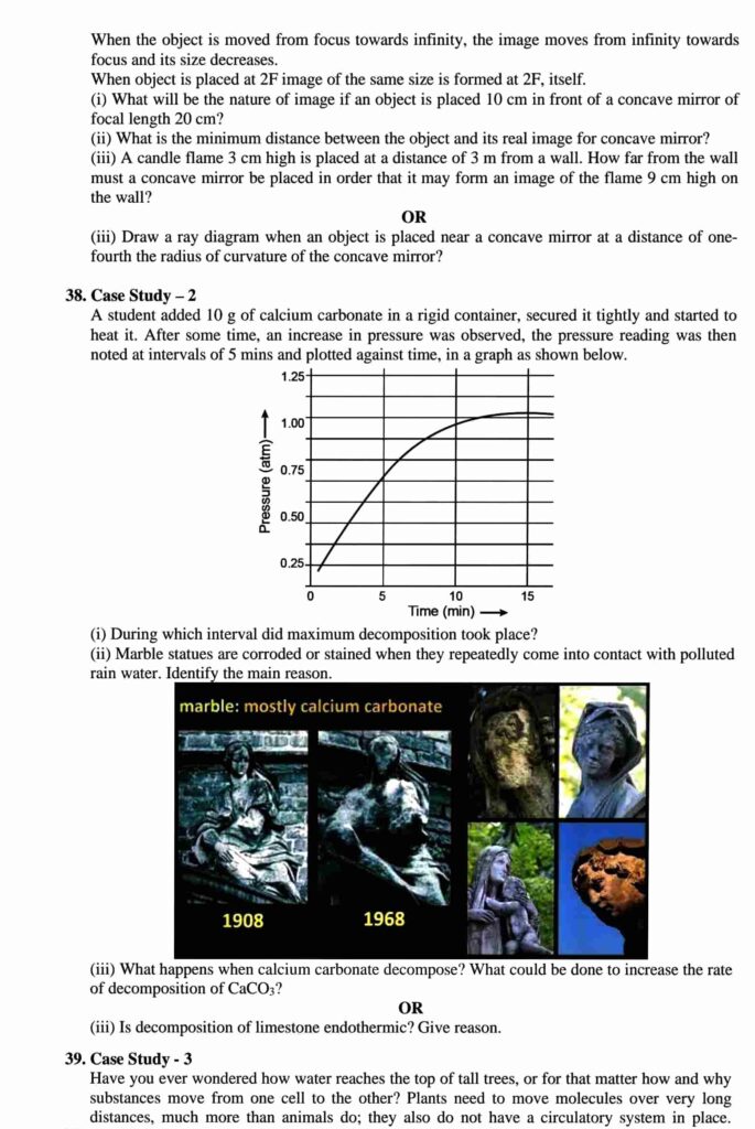 CBSE Class 10 Science sample paper for board exam 2023 with solutions