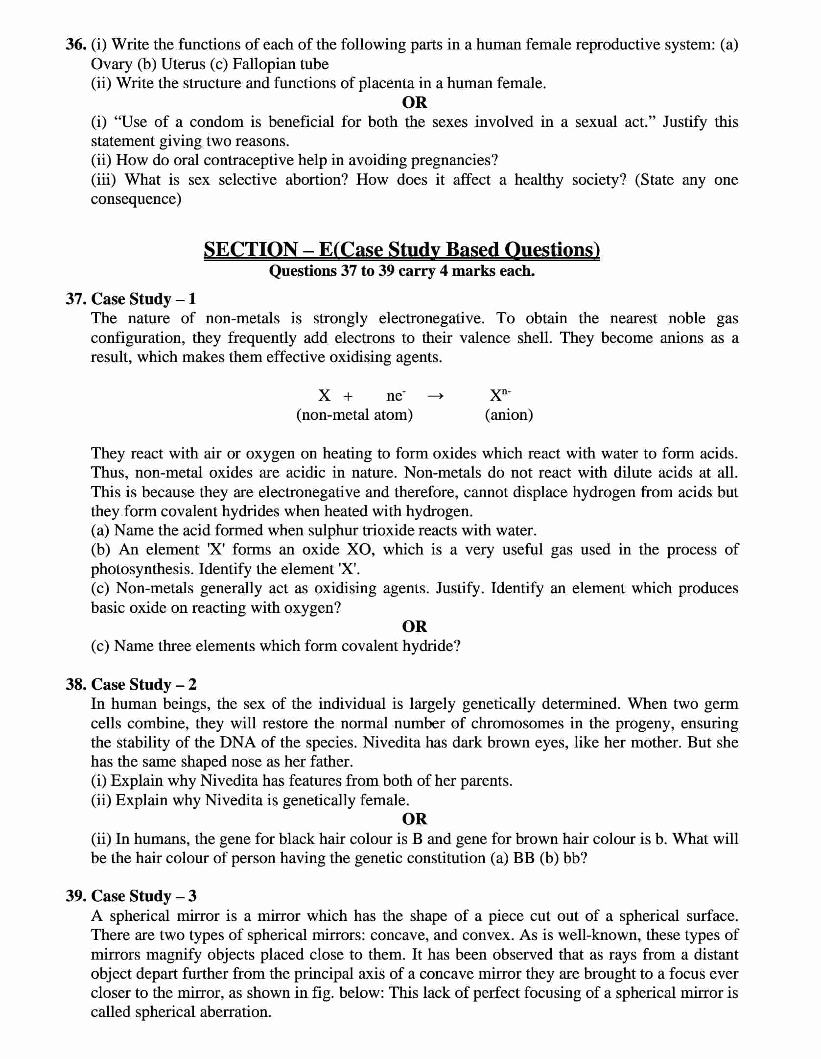 Paper 3 Cbse Class 10 Science Sample Paper For Board Exam 2023 With Answers Sharma Tutorial Paper 3 Cbse Class 10 Science Sample Paper For Board Exam 2023 With Answers Sharma Tutorial